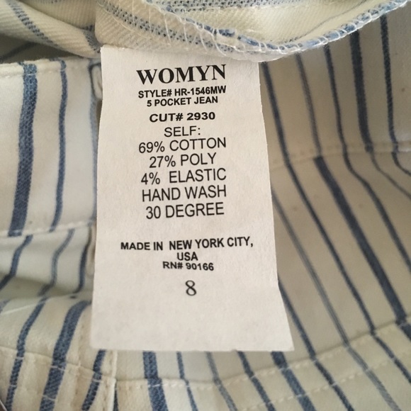 ‼️FINAL DROP‼️ NWT Sz 8 Womyn 5 pocket stripes jeans - Picture 8 of 12